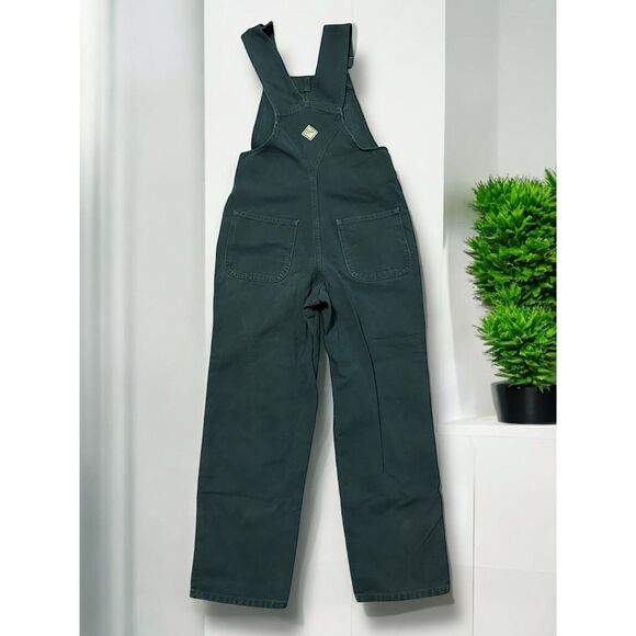 Hey Gang Knee Patch Overalls Dark Green Size 00 - Picture 6 of 9